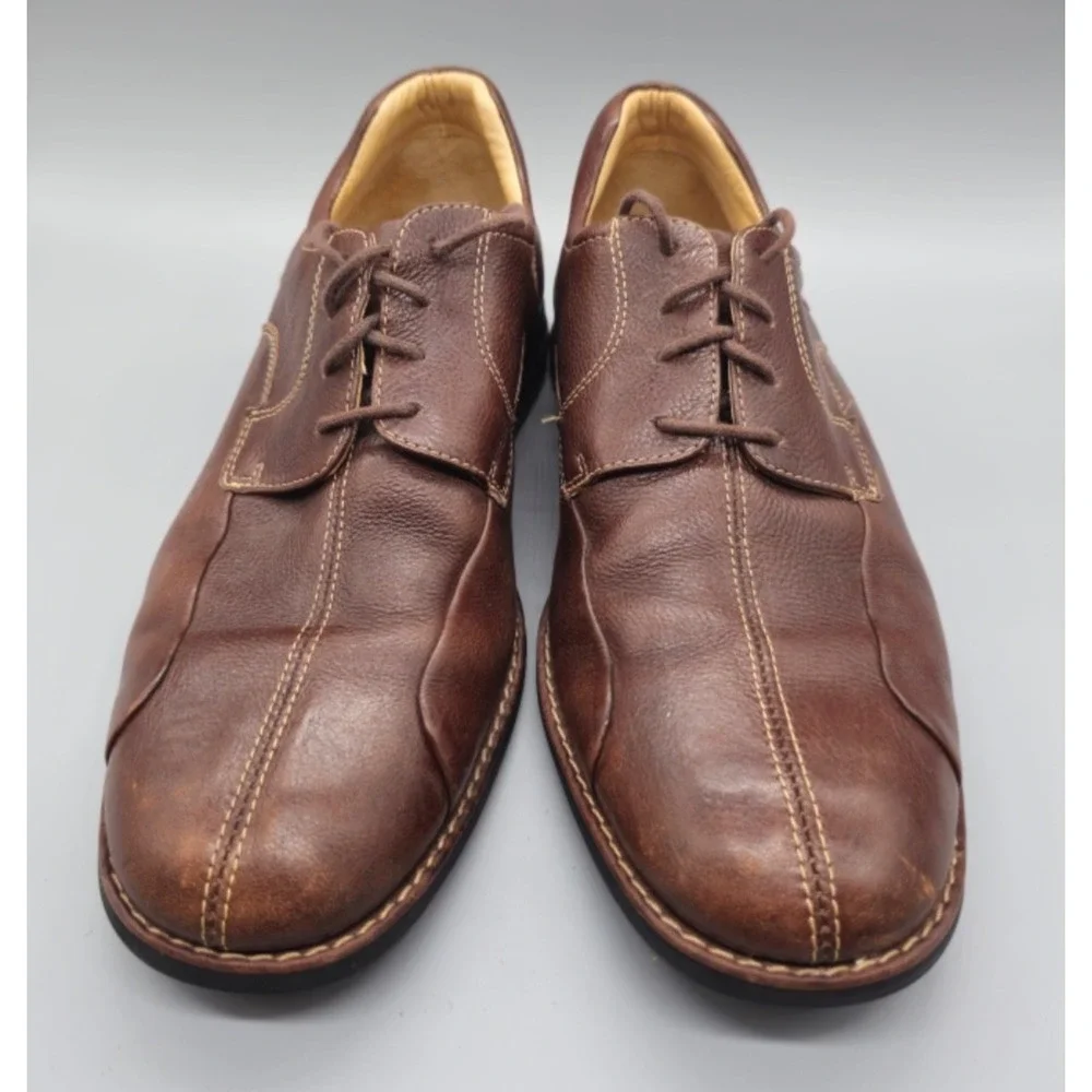 Johnston & Murphy Men 11.5 M/ Ecco Shock Point Brown Leather Casual/Oxford Shoes